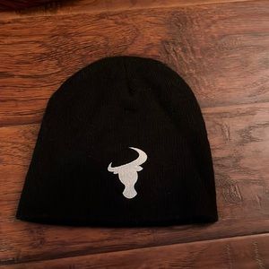 Black bull beanie hat